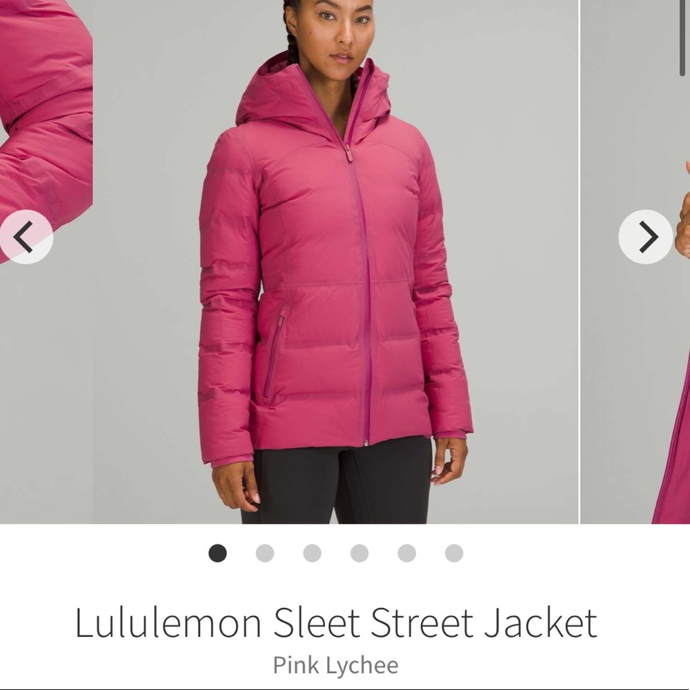 NWT LULULEMON Sleet Street Jacket PLYC Pink Lychee Size 8